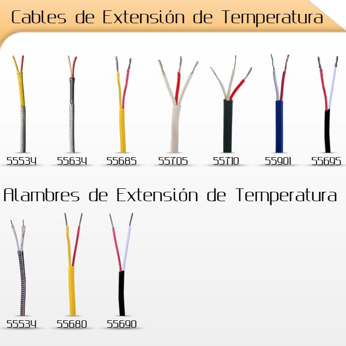 Cables de extension de temperatura